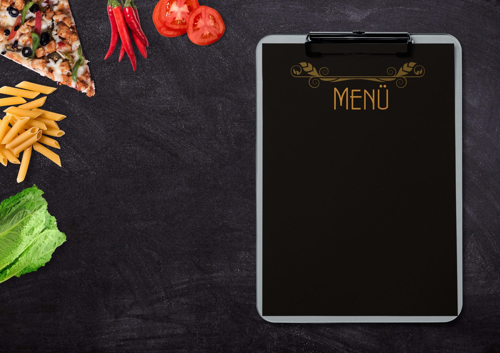 empty menu as fasting