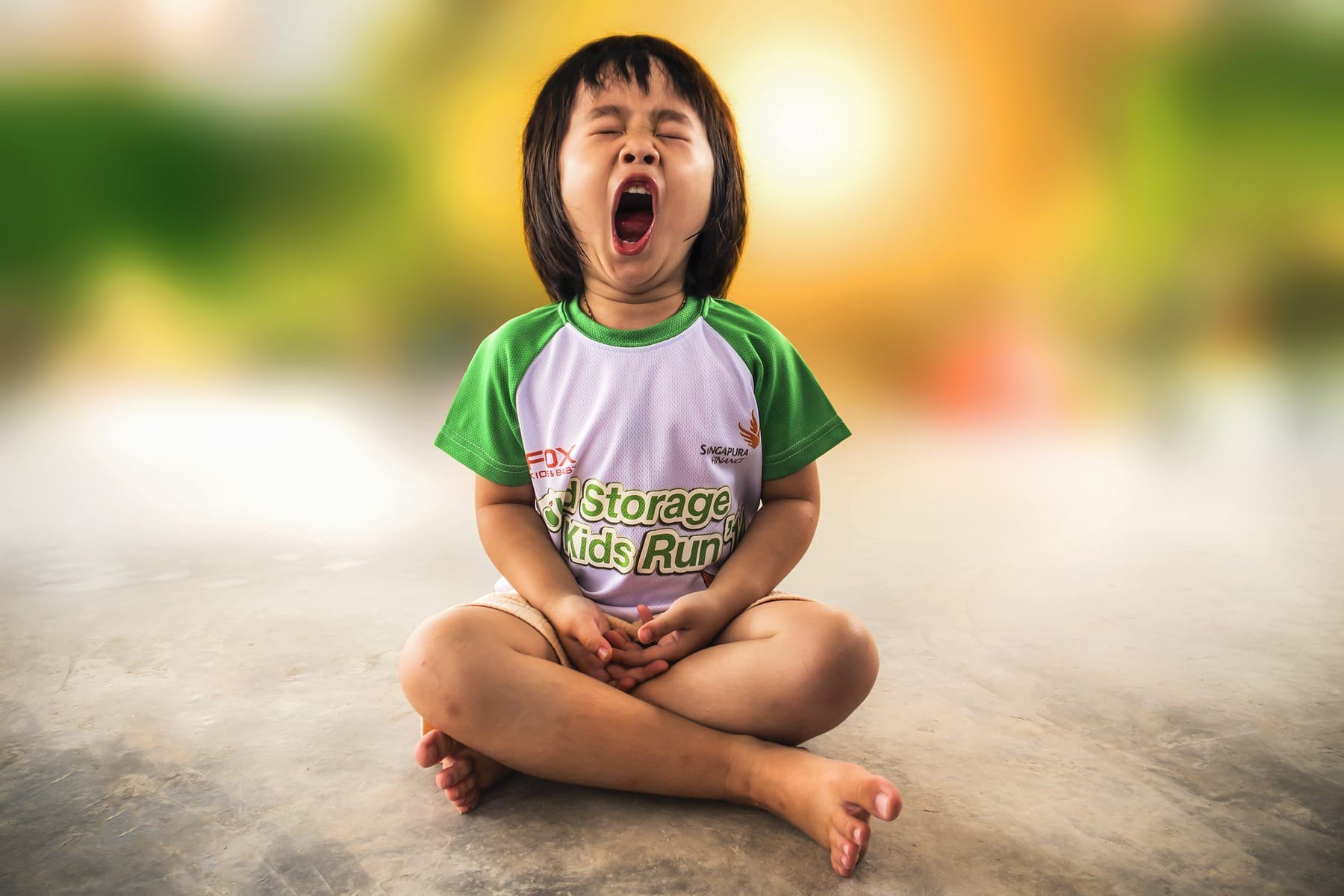 child yawning