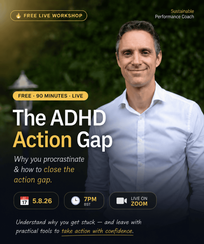 stop procrastination workshop. The adhd action gap.